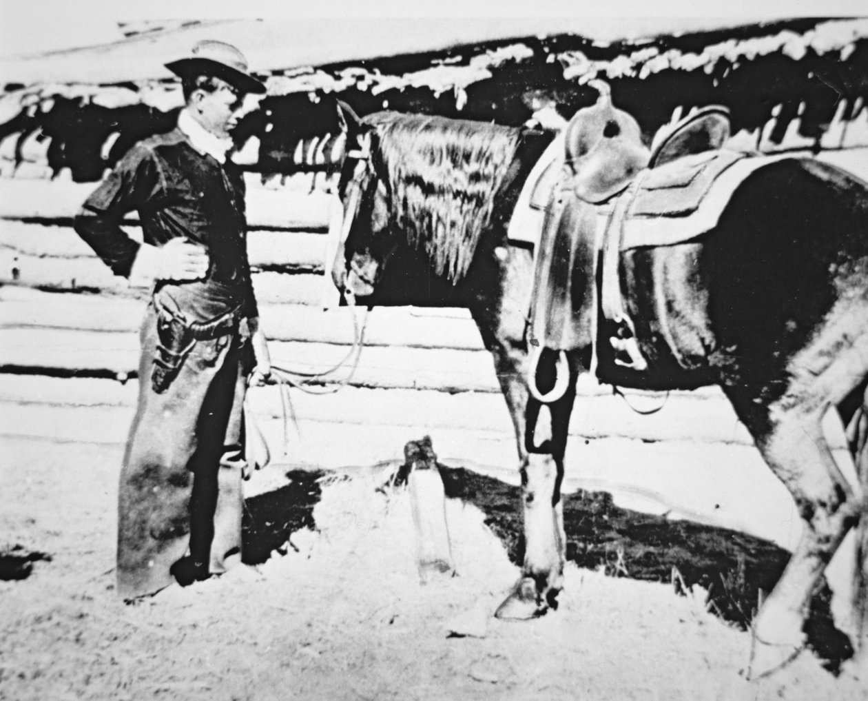 Butch Cassidy (1866-1908/09) atıyla birlikte (s/b fotoğraf) by American Photographer