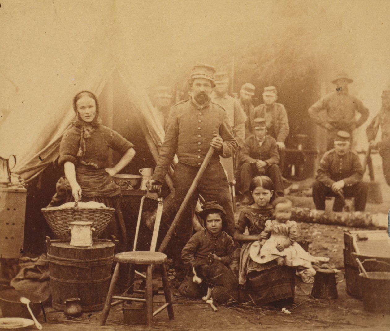 Washington, DC, 1862 yakınlarındaki 31. Pennsylvania Piyade Kampı (albüm baskısı) by American Photographer