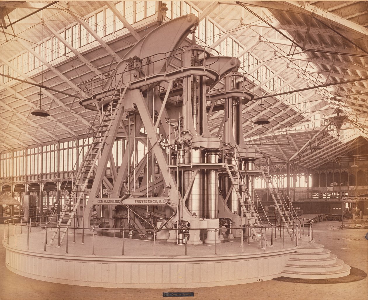 Corliss Engine, Centennial Uluslararası Sergi, Philadelphia, 1876 (albüm baskısı) by American Photographer