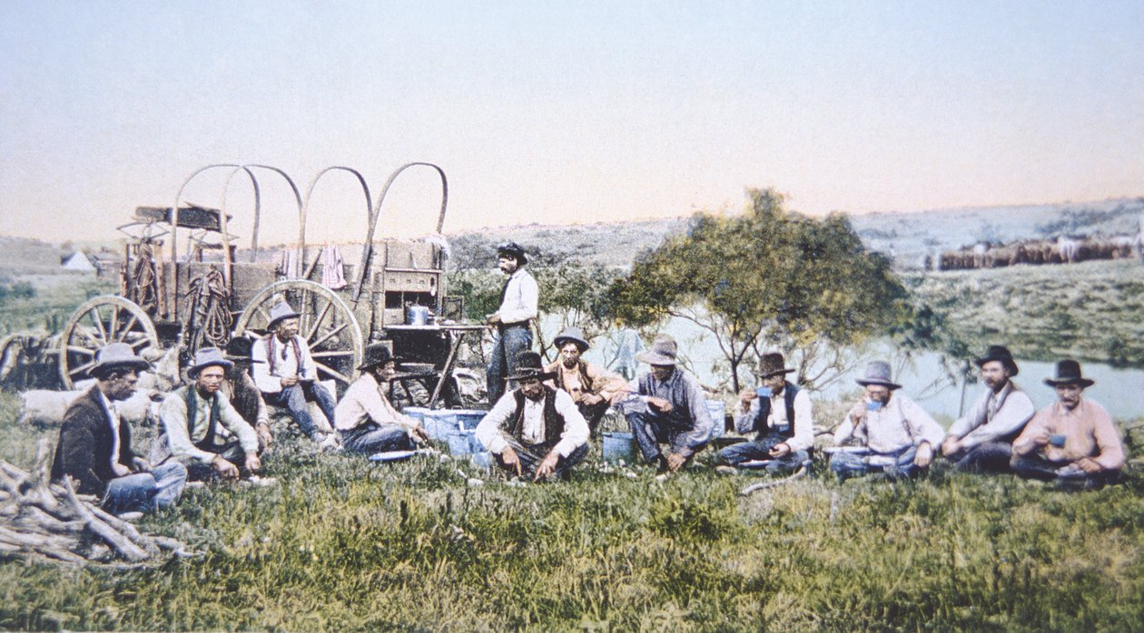 Öğle yemeğinde kovboylar by American Photographer