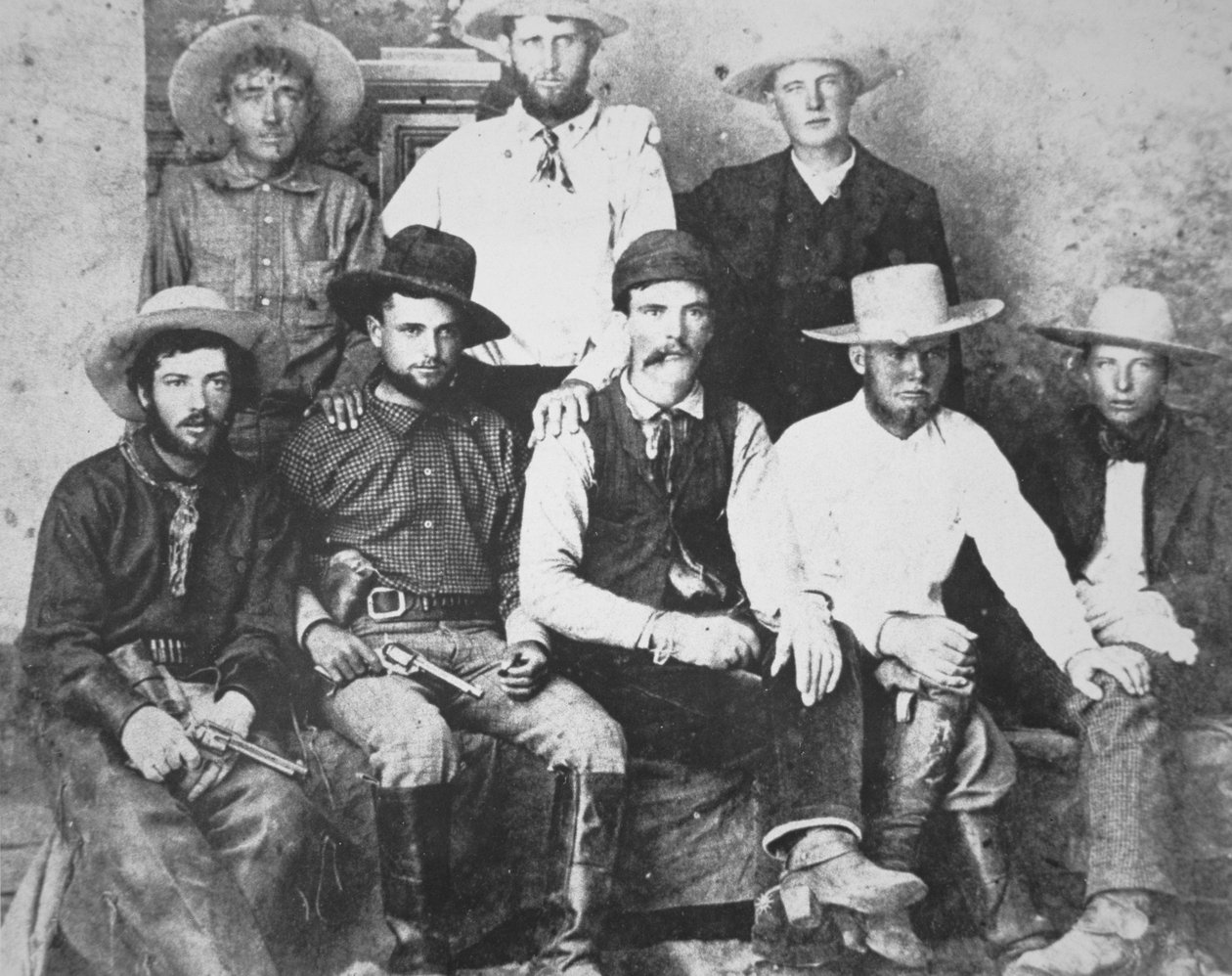 Kovboylar of the XIT Ranch, Teksas, 1890 dolayları (s/b fotoğraf) by American Photographer