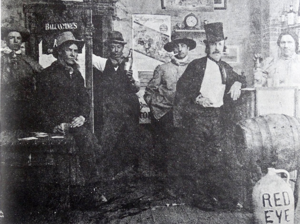 Sakat Creek Barroom, 1898 by American Photographer