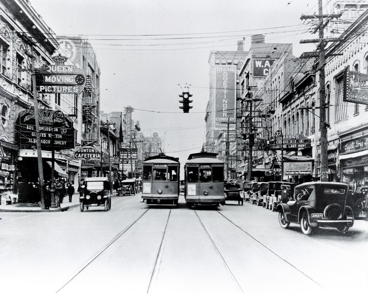 Elm Sokağı, Dallas 1922 by American Photographer