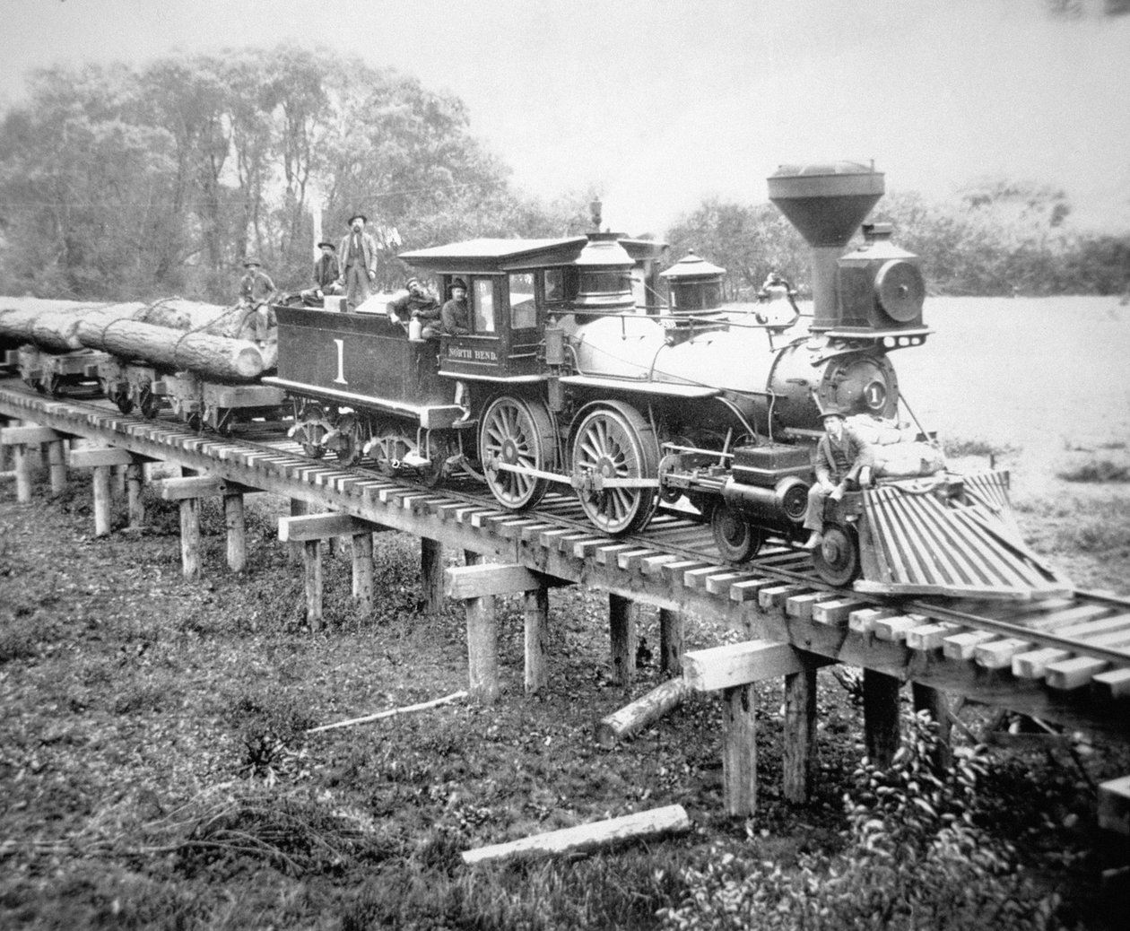 Yük Treni, Coss County, Oregon, 1880 dolayları (s/b fotoğraf) by American Photographer