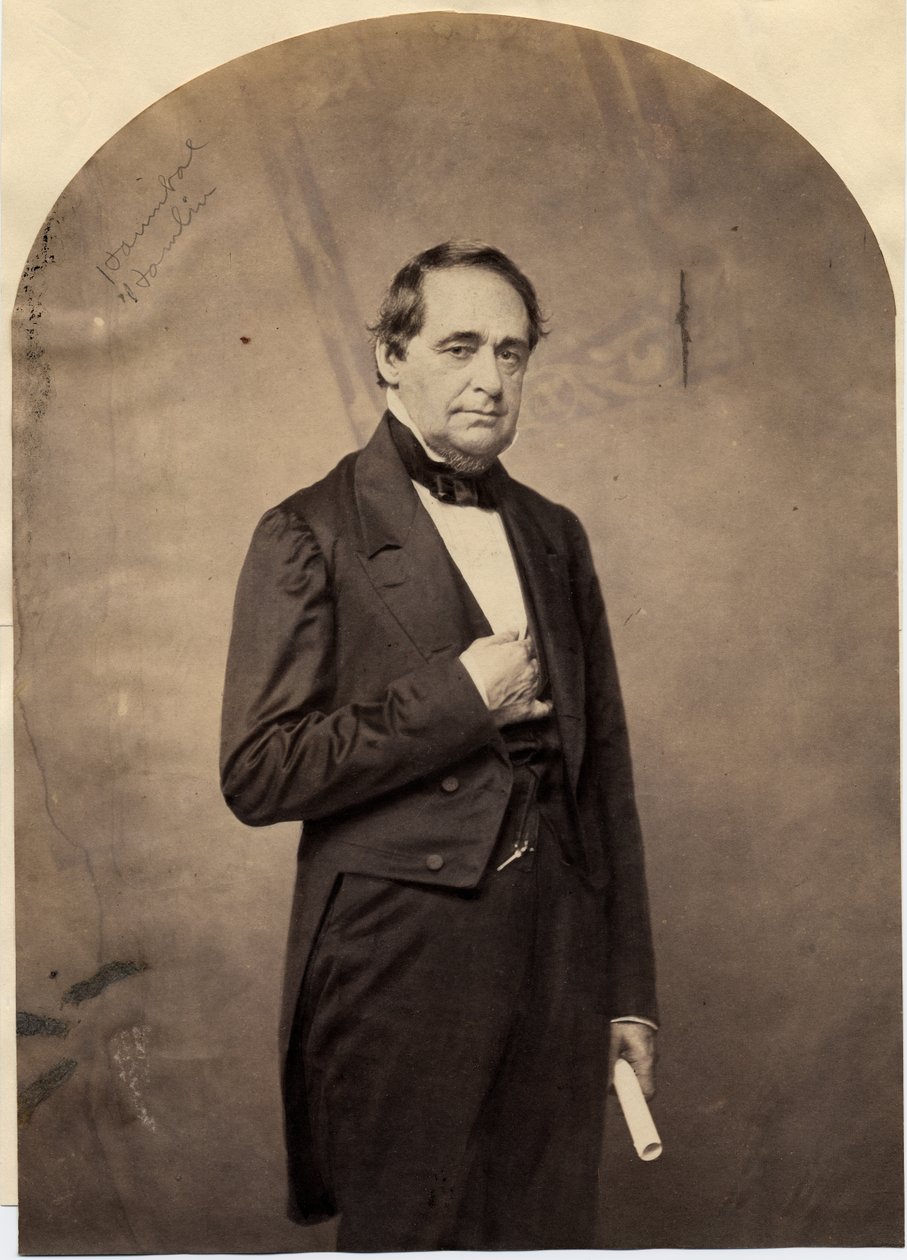 Hannibal Hamlin (1809-91), ABD'nin 15. Başkan Yardımcısı (tuzlu baskı fotoğraf) by American Photographer