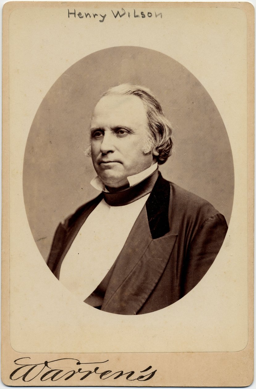 Henry Wilson (1812-75), ABD'nin 18. Başkan Yardımcısı; fotoğraf George Warren, Boston (albüm fotoğrafı) by American Photographer