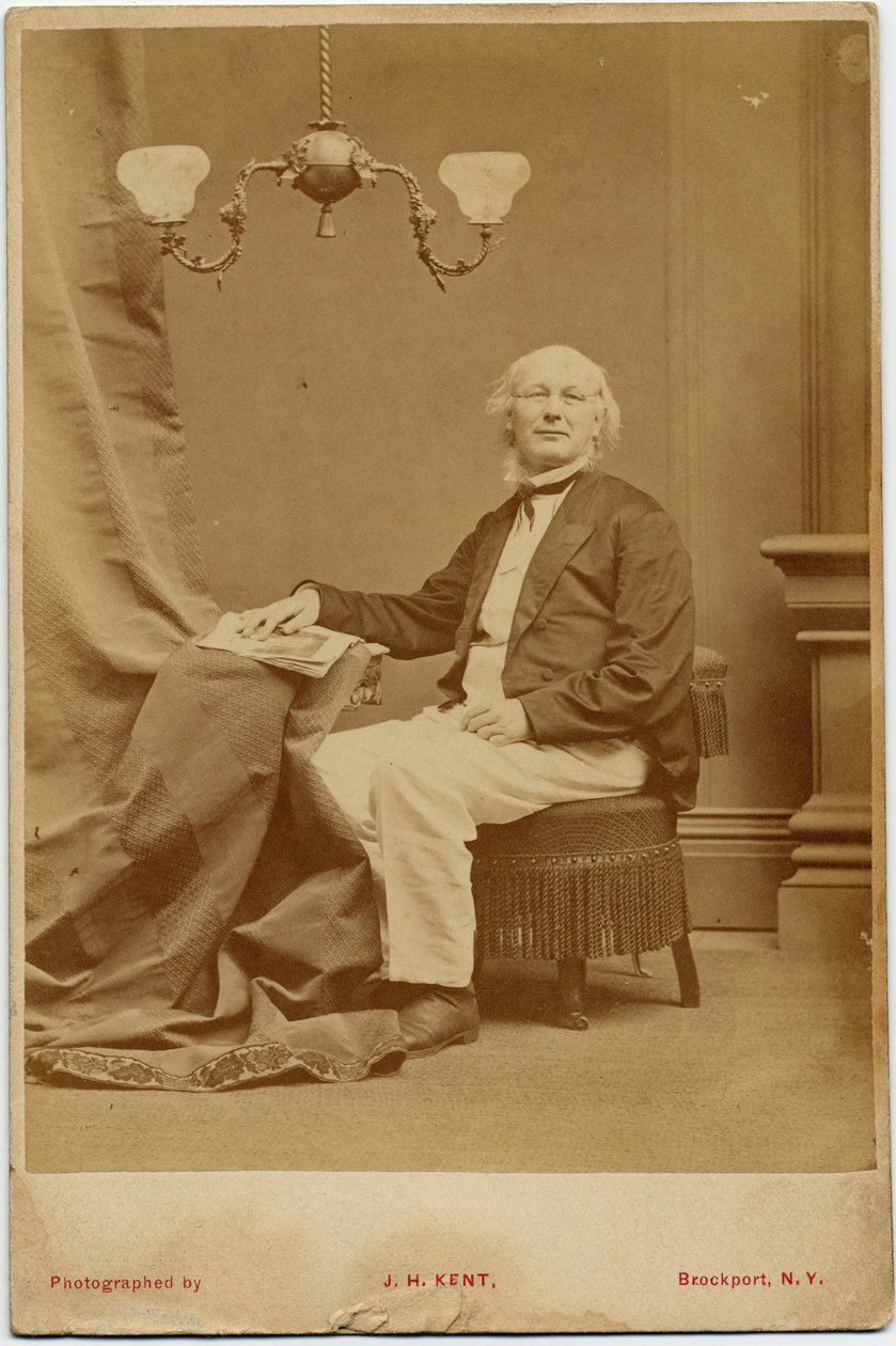 Horace Greeley (1811-72), ABD'li politikacı ve gazete editörü, fotoğraf JH Kent, Brockport, New York (albüm fotoğrafı) by American Photographer