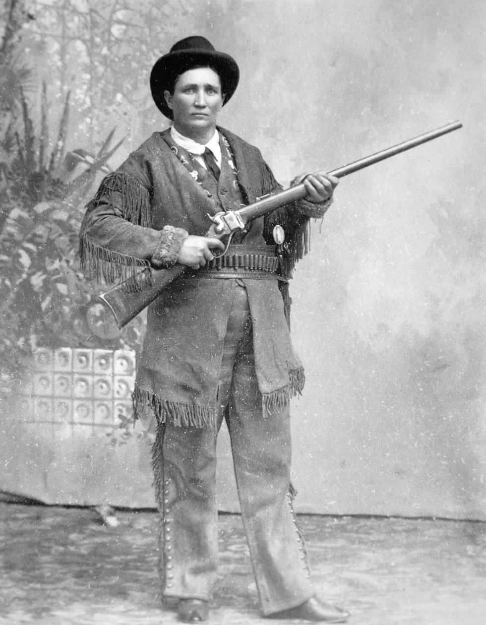 Martha Jane Cannary (Calamity Jane) (1852-1903) (s/b fotoğraf) by American Photographer
