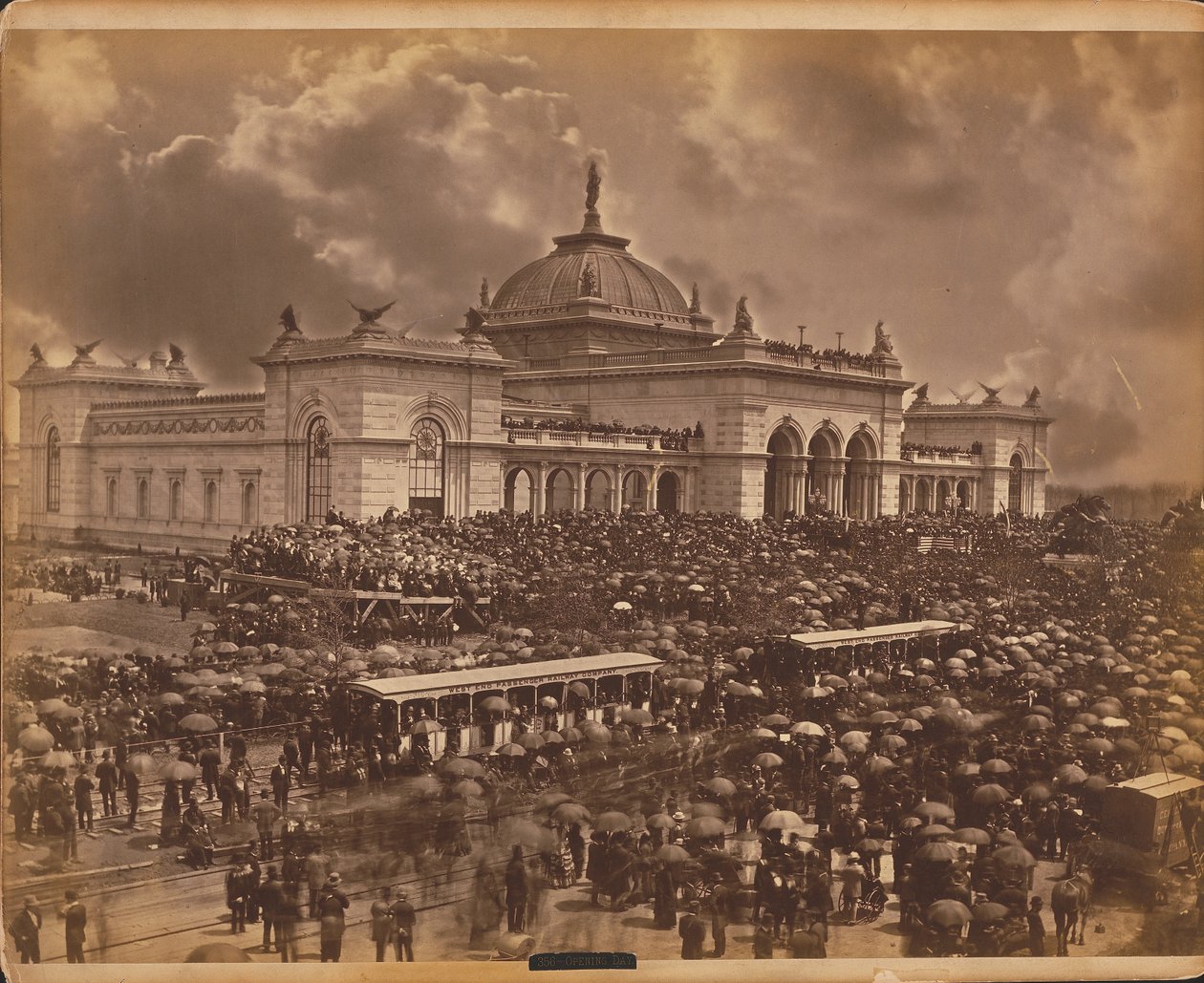 Açılış Günü, "Hizmetçiler", Centennial Uluslararası 1876 Sergisi, Philadelphia by American Photographer