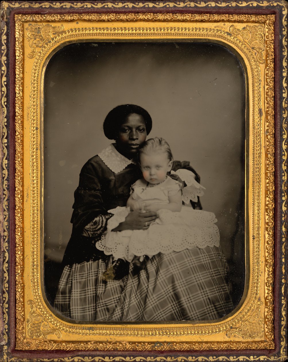 Bir Kadın ve Çocuk Portresi,c. 1860 (fotoğraf) by American Photographer