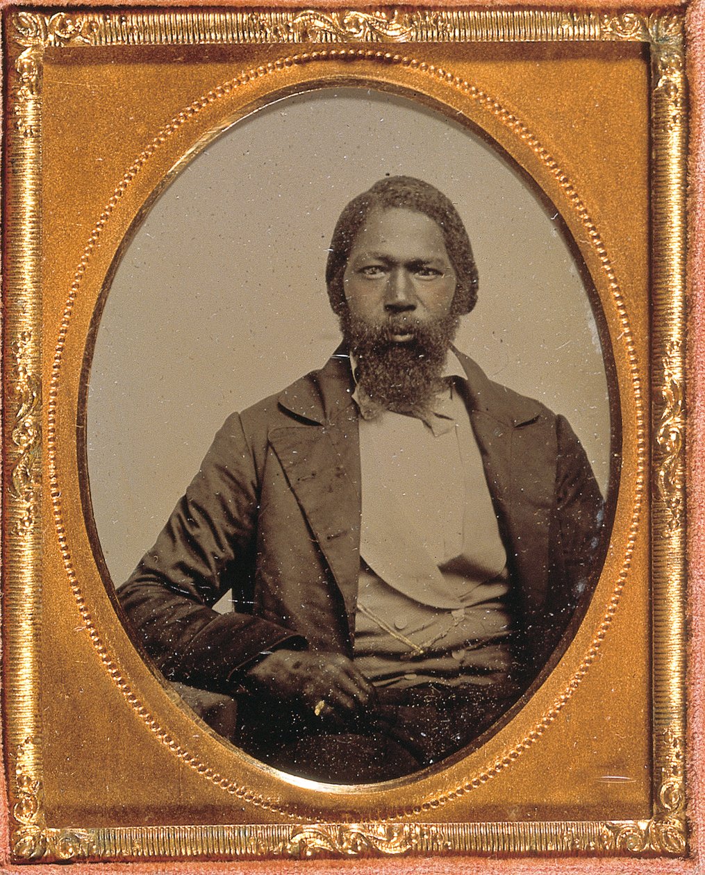 Stoacı Adam, c.1855 (el boyaması dokuzuncu plaka ambrotipi) by American Photographer