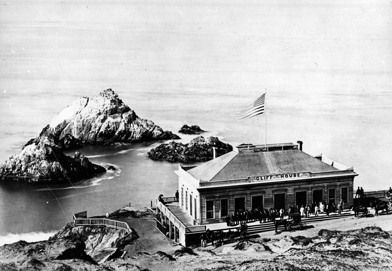 Cliff House, San Francisco, 1863-8 dolayları by American Photographer
