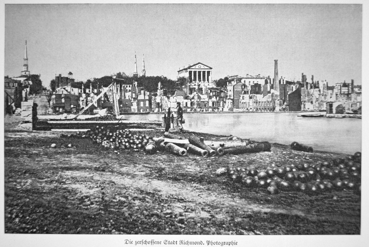 Harap Richmond şehri, Virginia, savaşın sonunda (s/b fotoğraf) by American Photographer