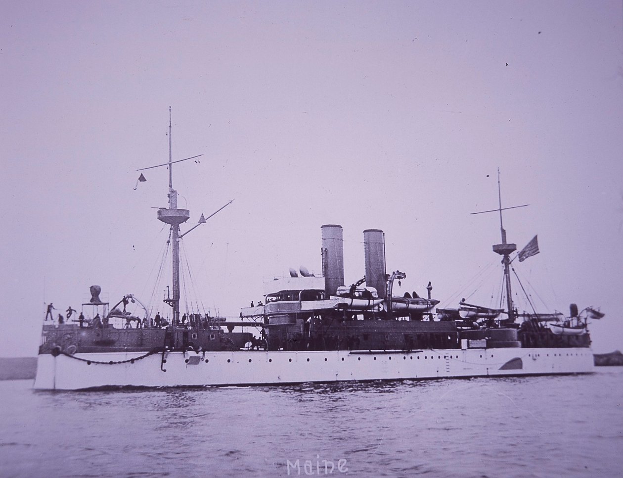 USS Maine, daha sonra Havana limanında battı by American Photographer