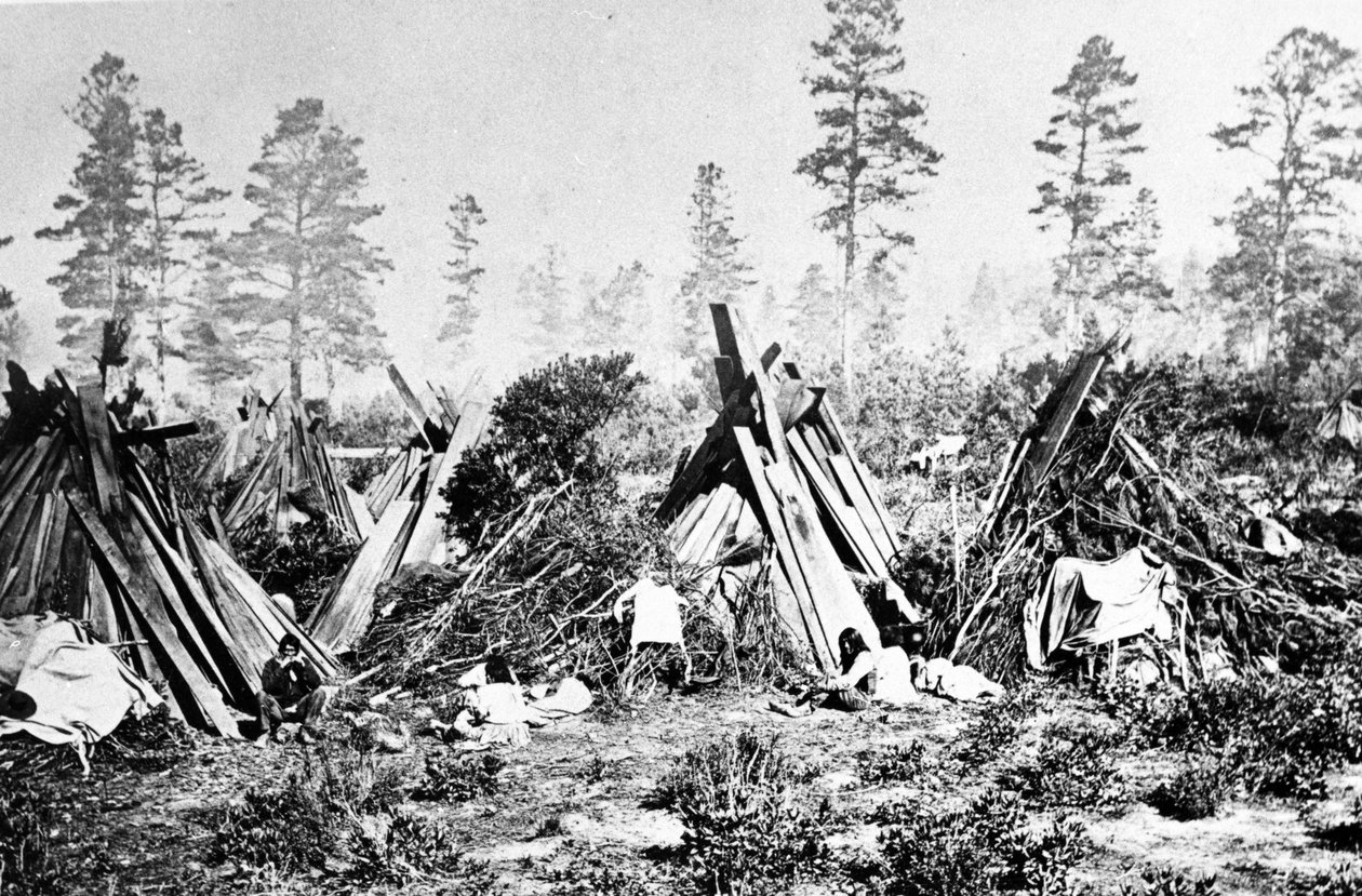 Yosemite Kızılderili Kulübeleri, 1870