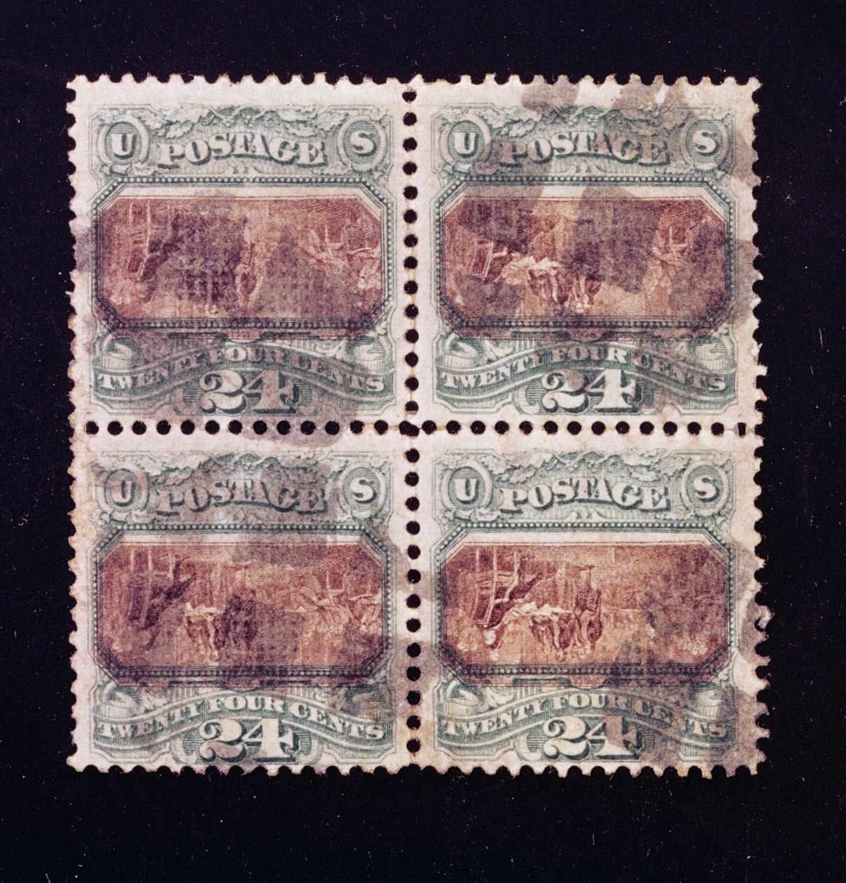 Dörtlü Bağımsızlık Bildirgesi bloğunun 24-cent imzalanması, 1869 by American School