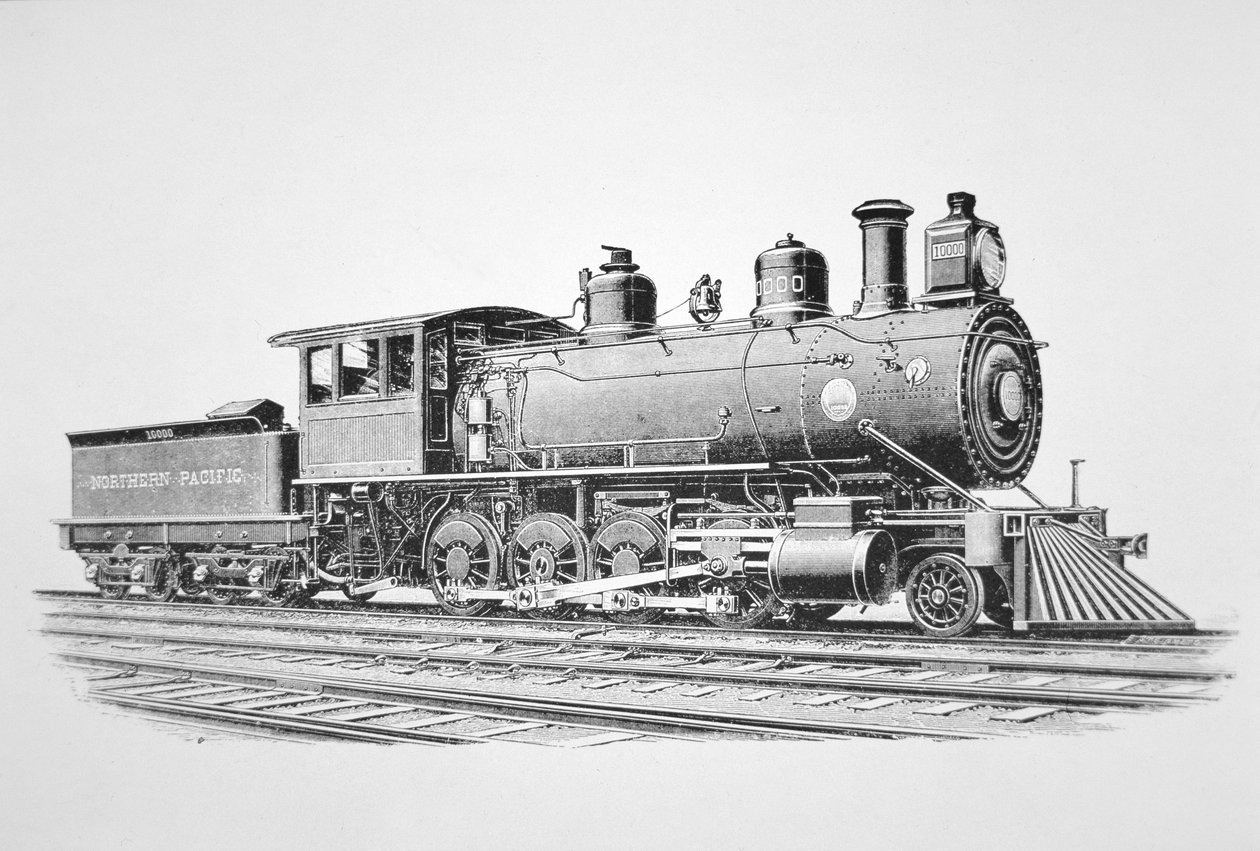 Kuzey Pasifik Demiryolu (litho) için Haziran 1889