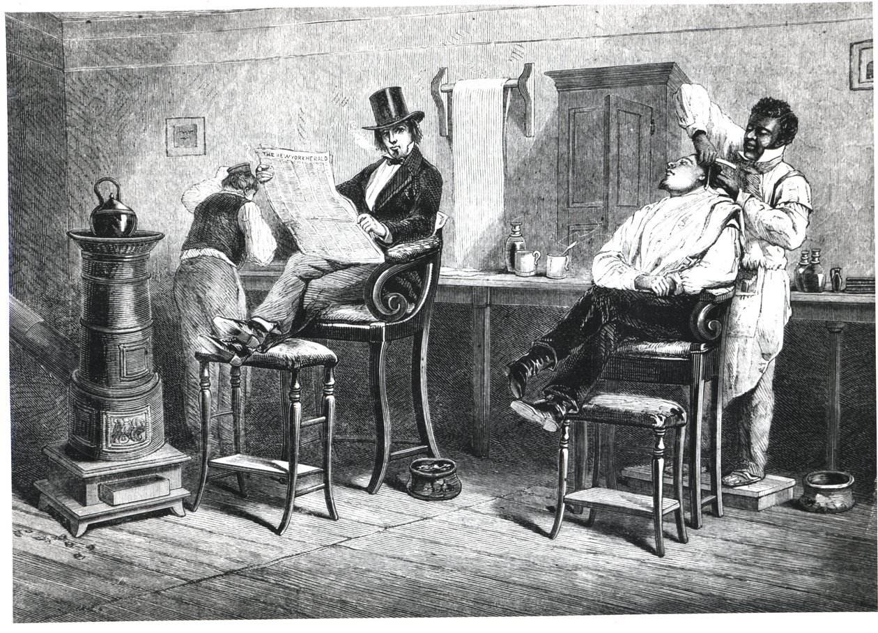 Bir Richmond Berber Dükkanı, 1861 by American School