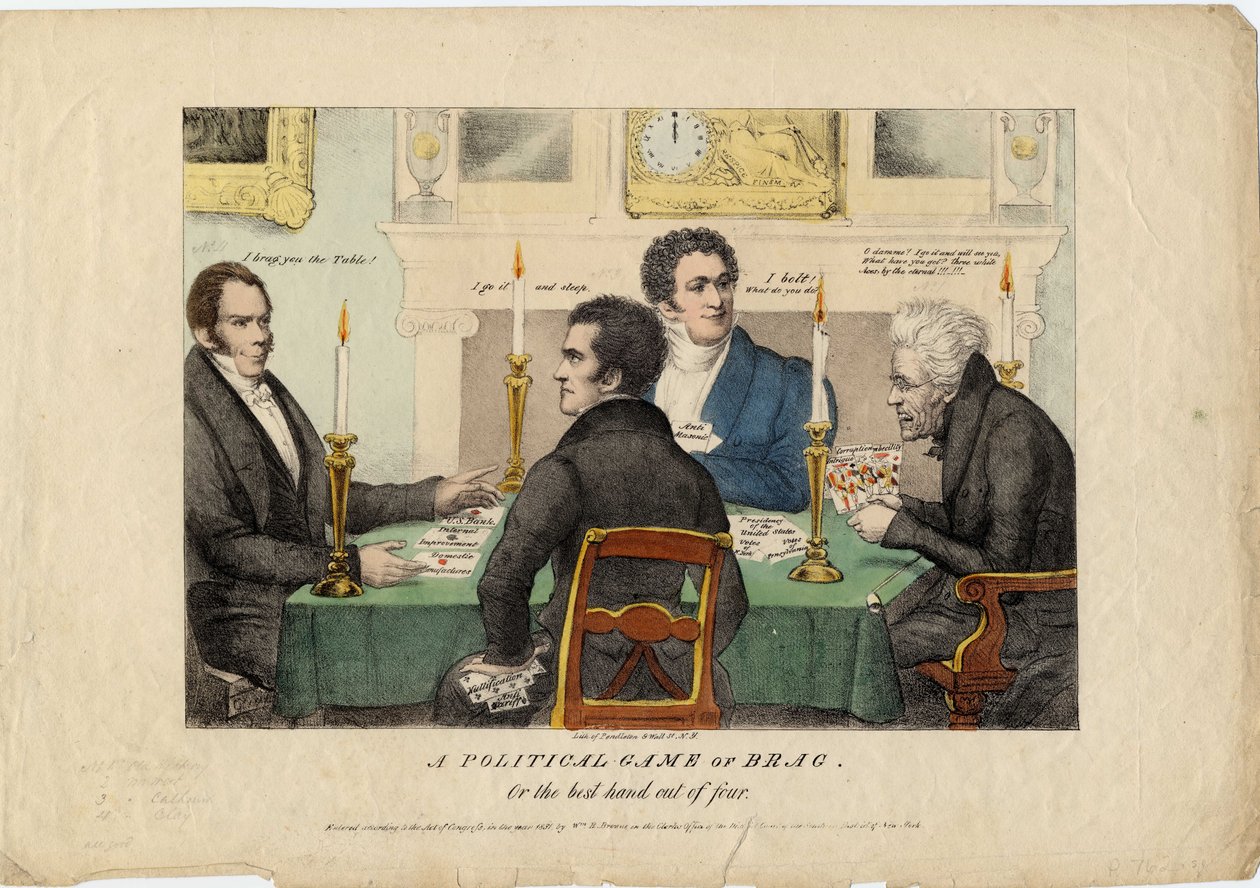 Politik bir övünme oyunu ya da dördün en iyisi, 1831 by American School