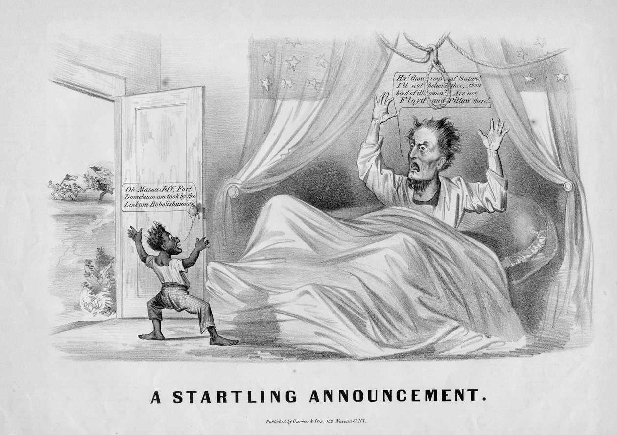 Currier & Ives tarafından yayınlanan şaşırtıcı bir duyuru, c.1862 by American School