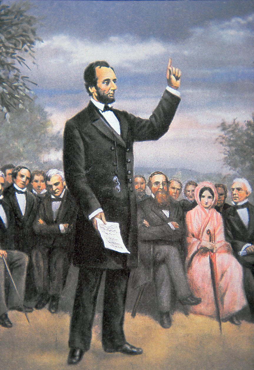 Abraham Lincoln (1809-65) Gettysburg, Pennsylvania