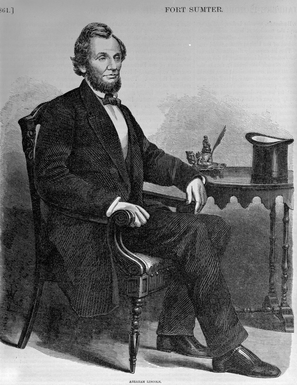 Abraham Lincoln, Harpers Resimli İç Savaşın Tarihinden by American School