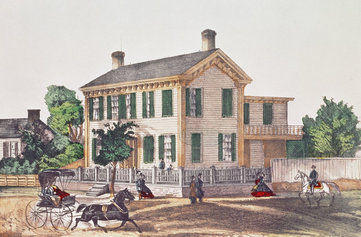 Abraham Lincolns (1809-65) Konutu by American School
