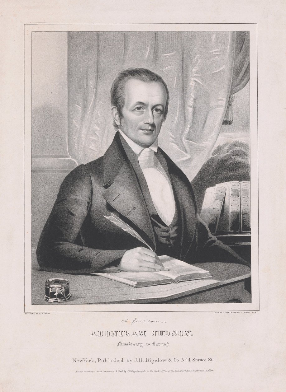 Adoniram Judson 1788 - 1850, Burmah