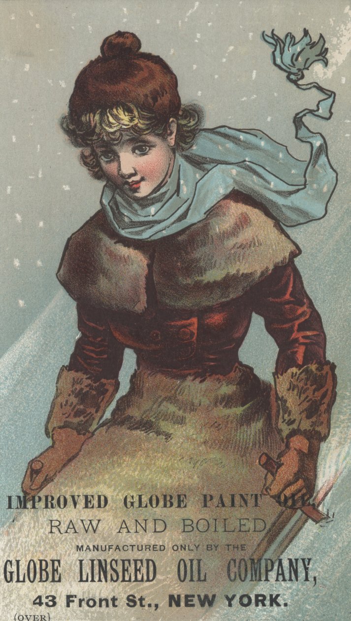 Globe Linseed Oil Company Enhanced Globe Paint, c.1880 için Reklam by American School