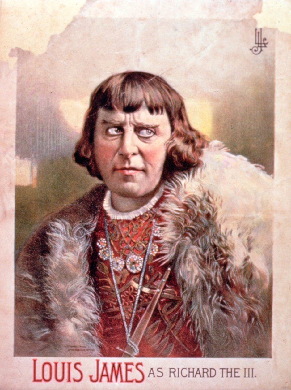 Louis James için Richard III olarak reklam by American School