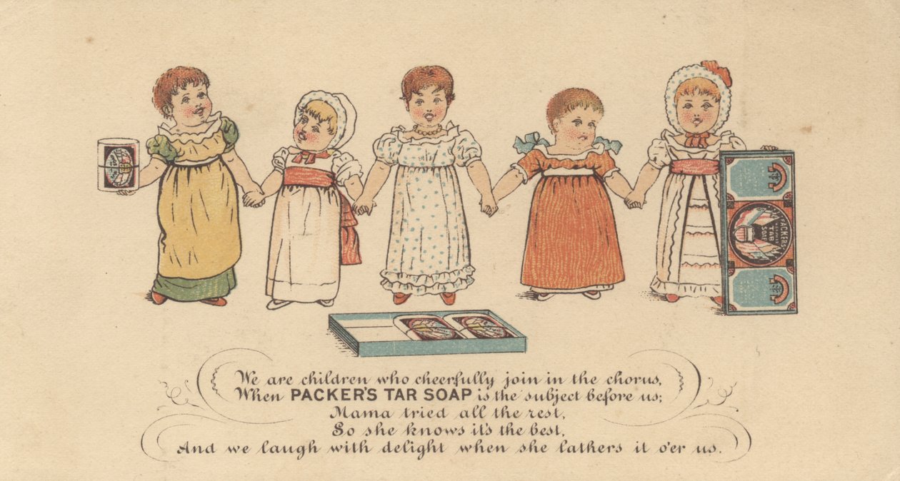 Packers Katran Sabunu, c.1880 için Reklam by American School