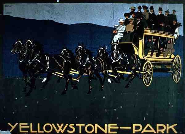 Yellowstone Park reklamı (renkli taş) by American School