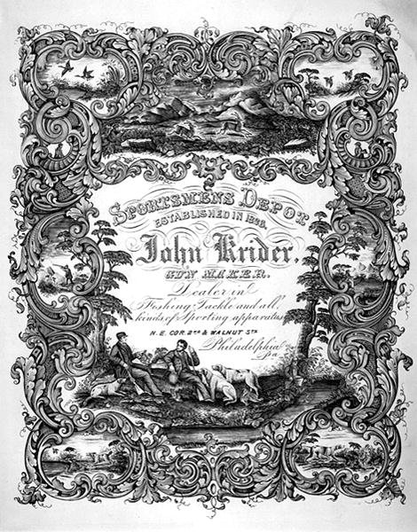 John Kreider, Gun Maker, Philadelphia, c.1860 (lito) için reklam by American School