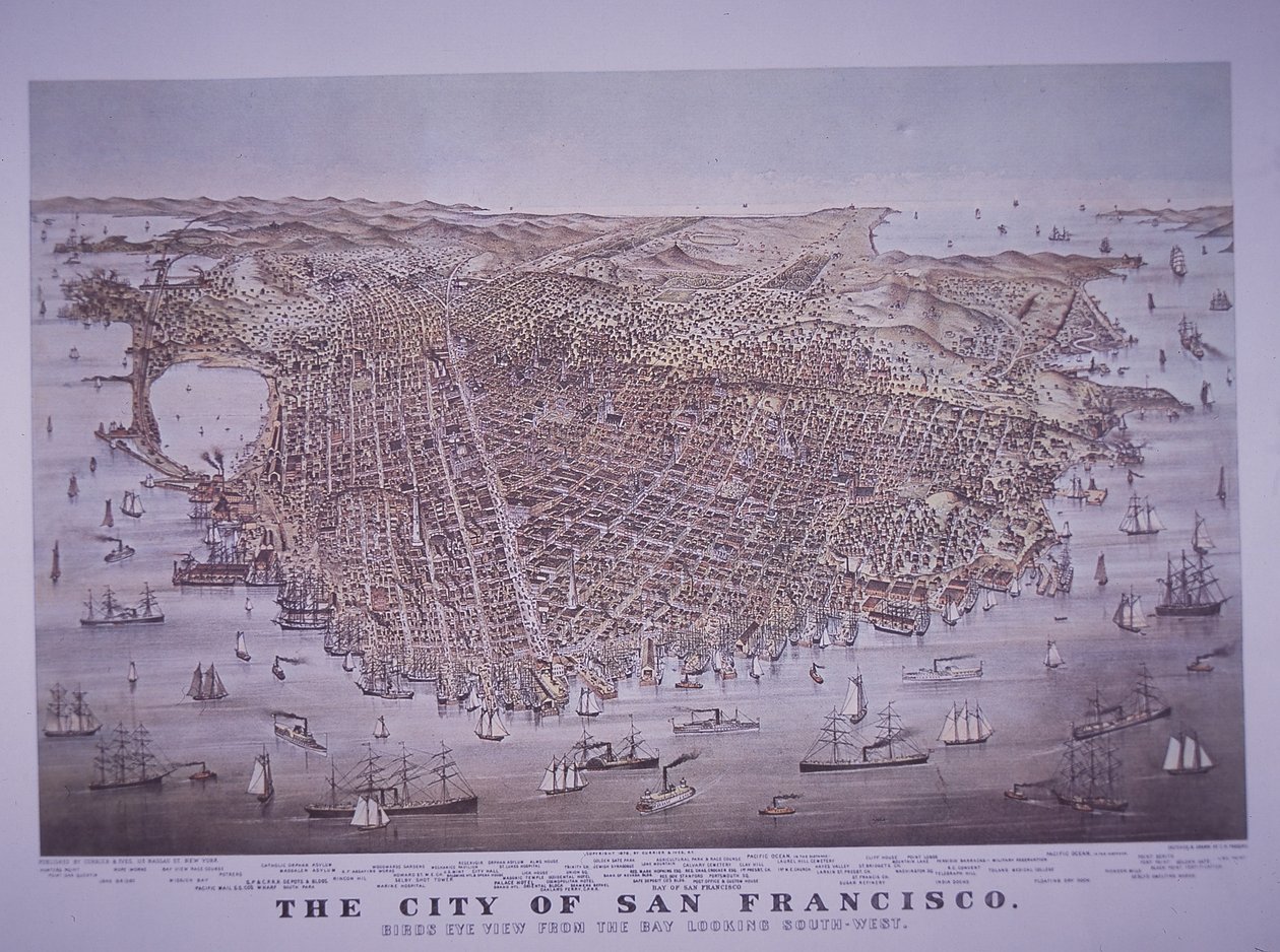 Havadan görünümü, San Francisco, California, ABD by American School