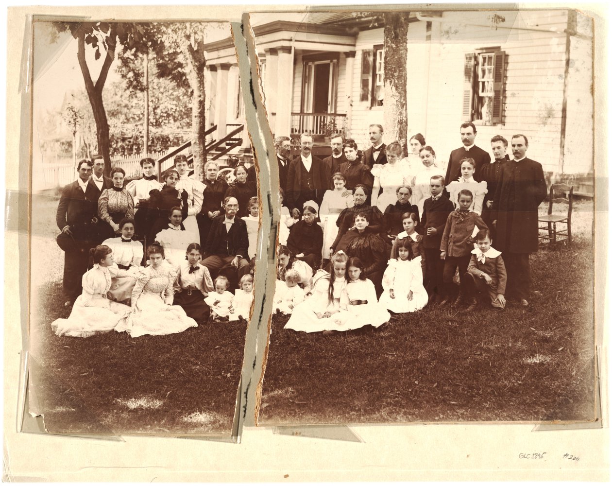 Archer ailesinin albumen (sepya fotoğrafı) by American School