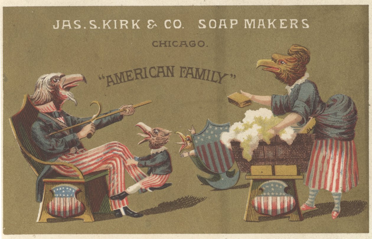 Amerikan Ailesi, James Kirk & Co. Soap Makers reklamı, 1880 dolayları by American School