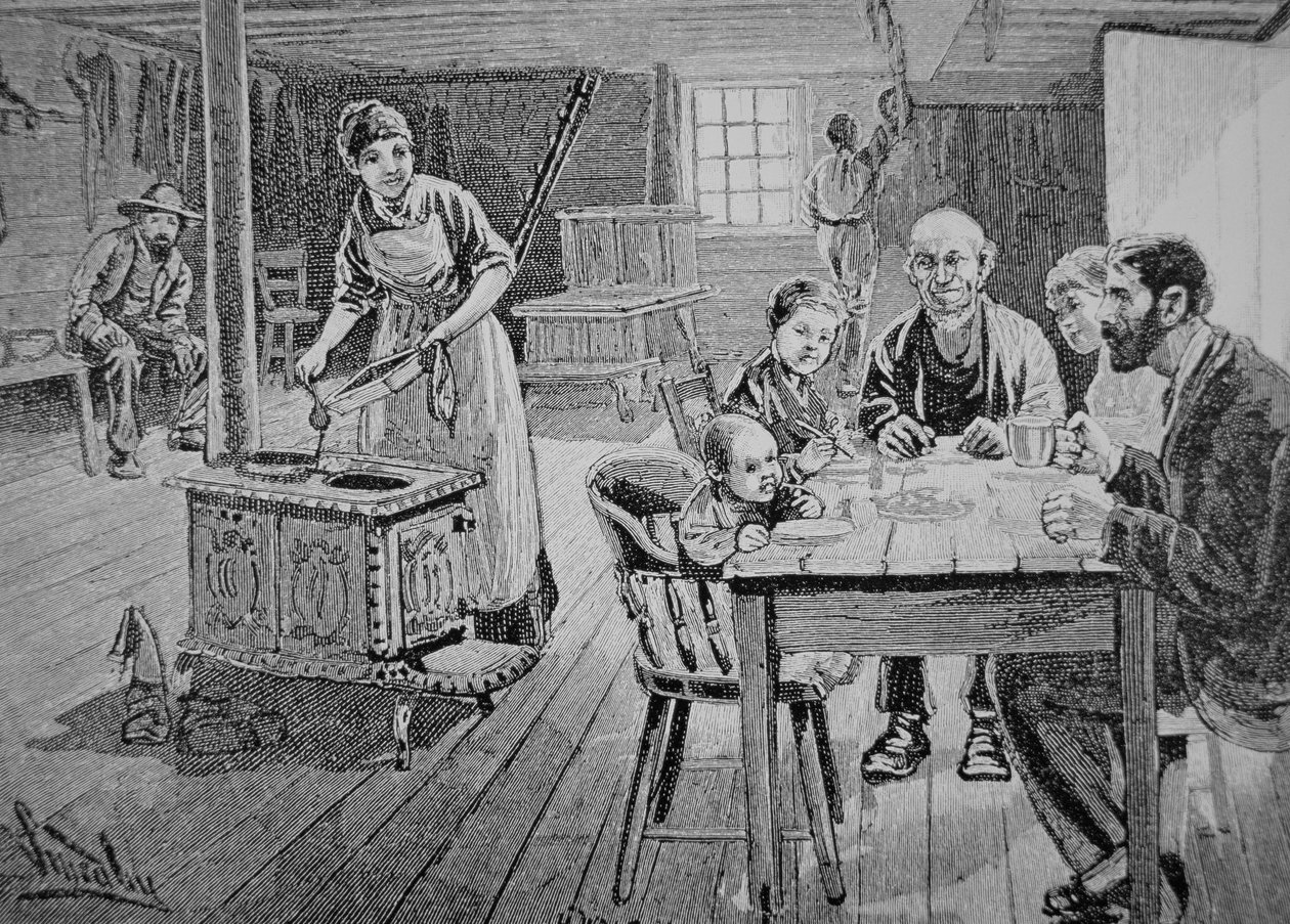 Amerikan çiftliği (gravür) by American School