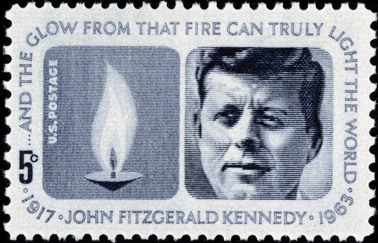 John Fitzgerald Kennedy üzerinde Amerikan damgası by American School