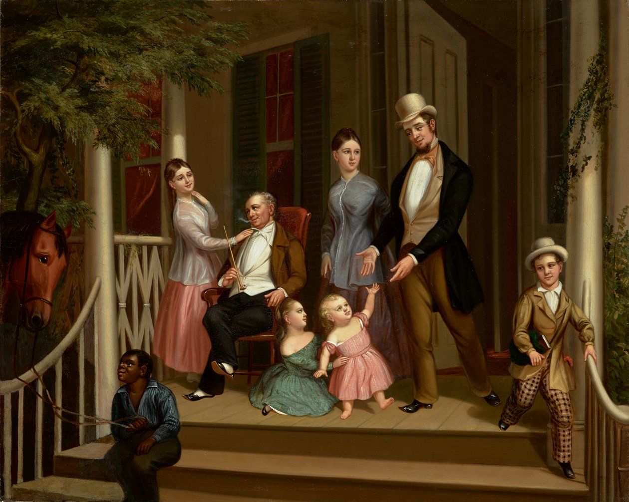 Ashe-Moses Aile Grubu, 1845 dolayları (tuval üzerine yağlı boya) by American School