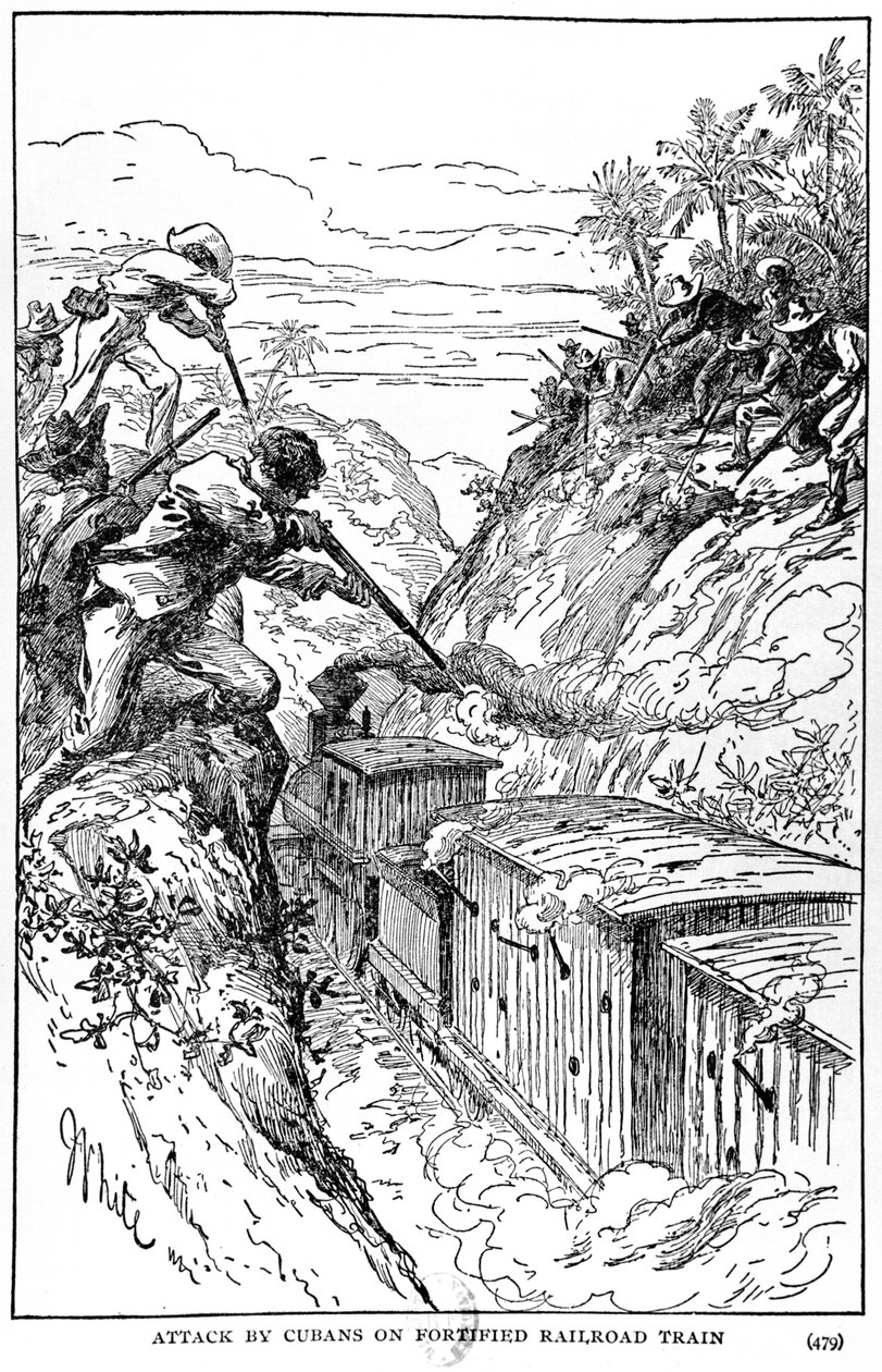 Kübalıların güçlendirilmiş demiryolu trenine saldırısı, 1898