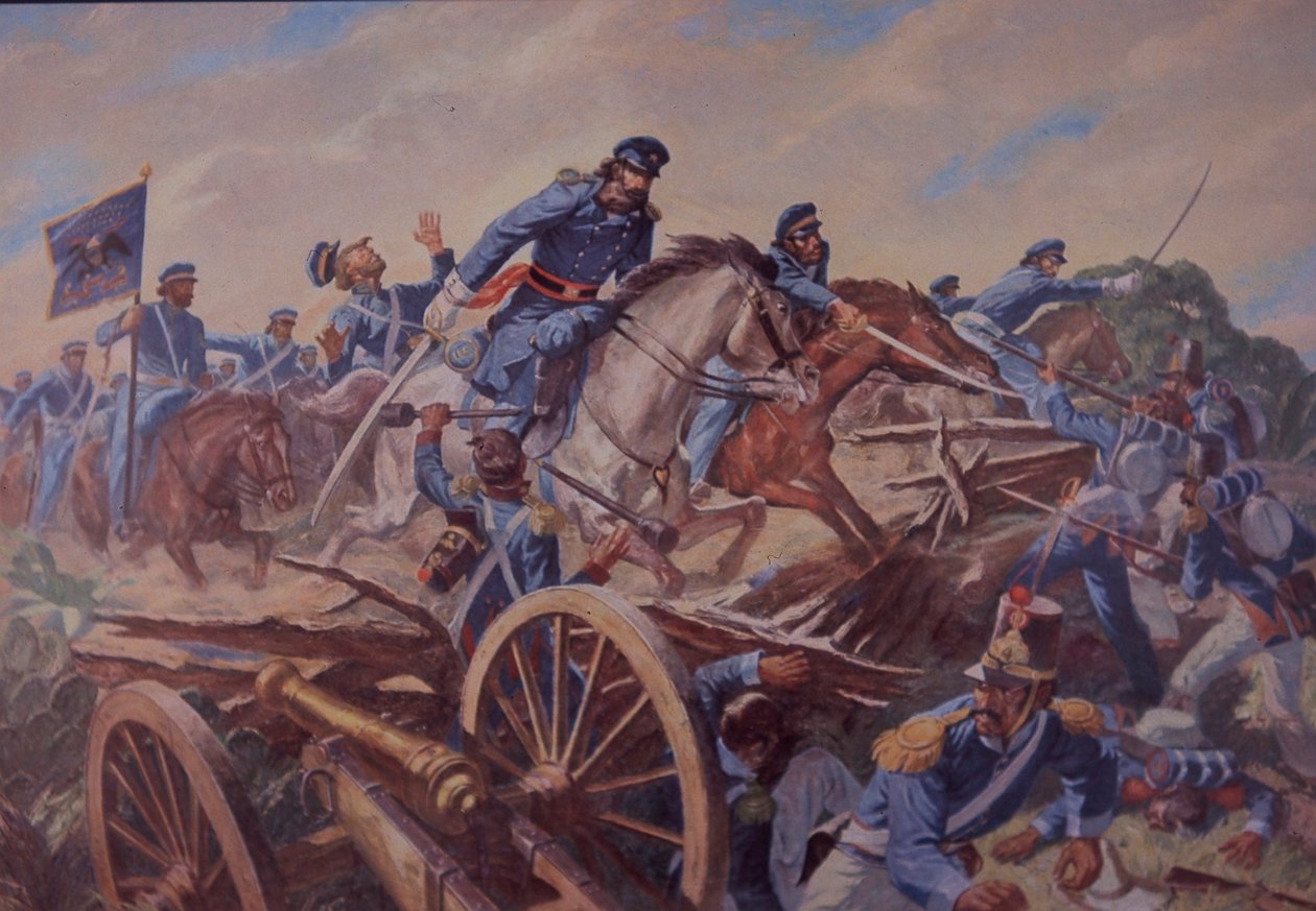 Resaca de la Palma Savaşı, Meksika-Amerika Savaşı (kağıt üzerine suluboya) by American School