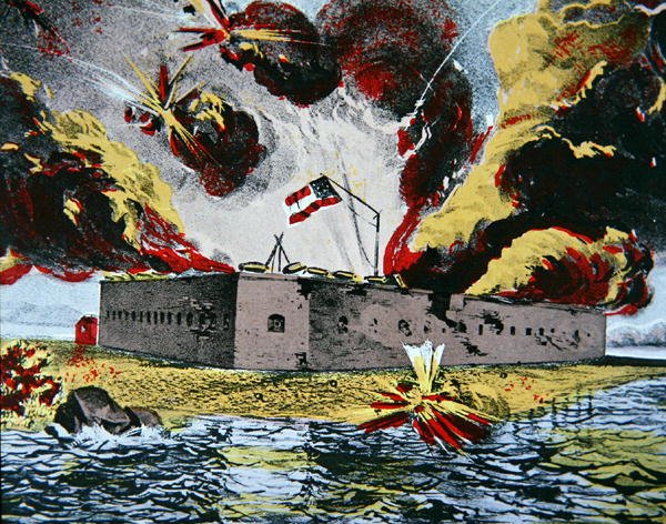 Fort Pulaski Bombardımanı, Cockspur Adası, Georgia by American School