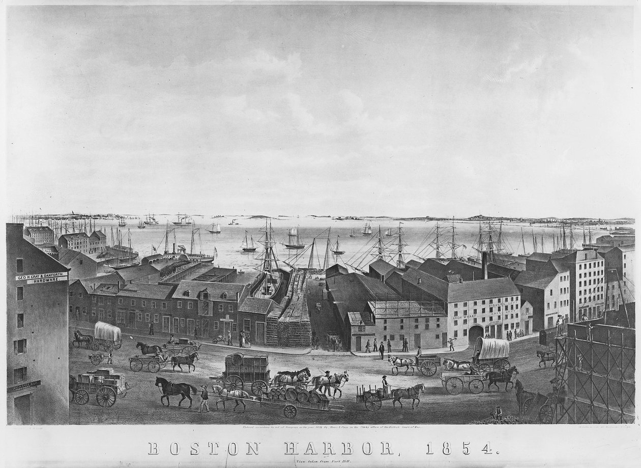 Boston Limanı, 1854 by American School