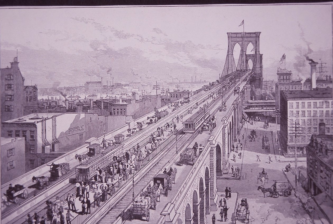 Brooklyn Köprüsü açılış töreninden hemen sonra, 26 Mayıs 1883