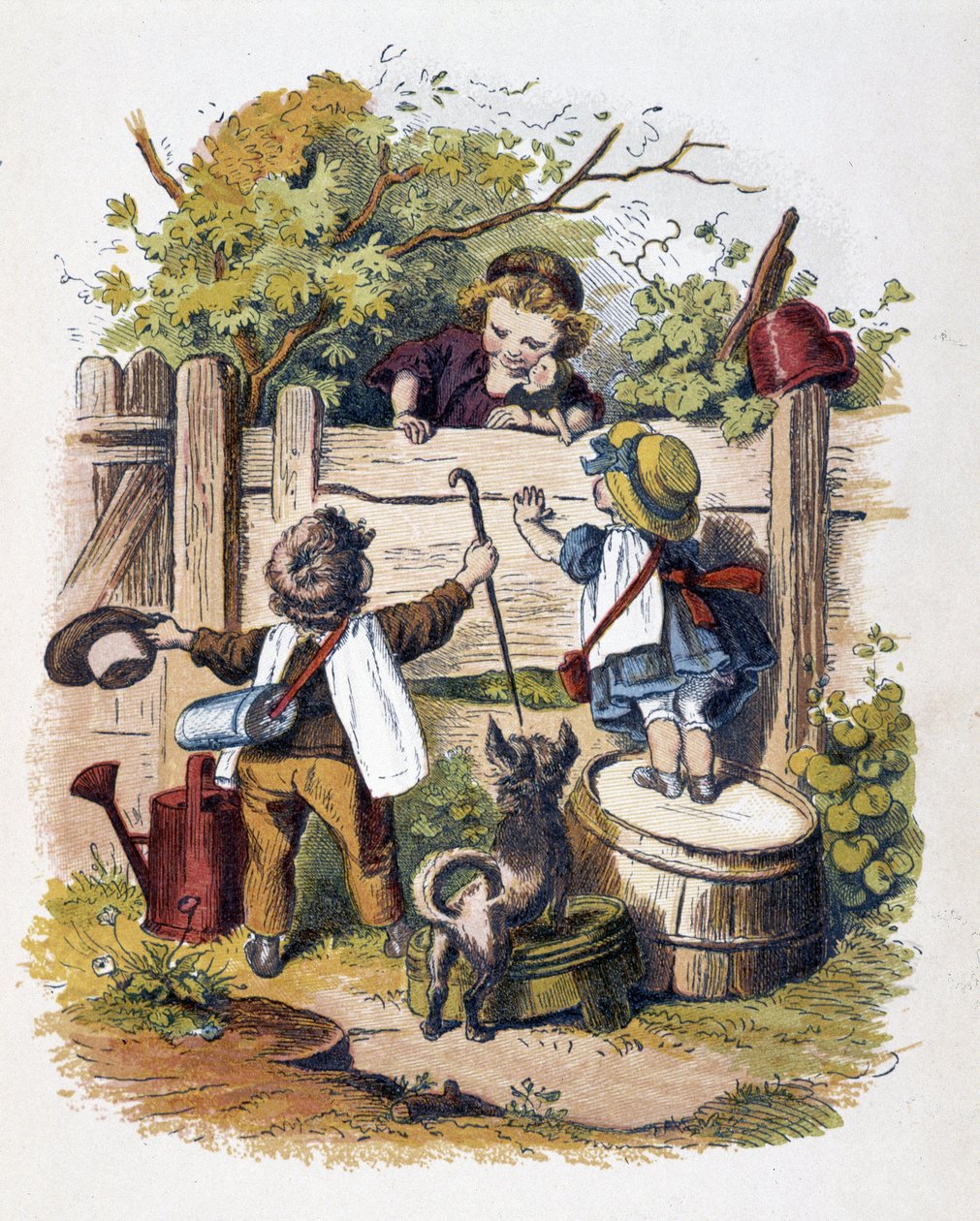 “” Schnick, schnack, küçükler için önemsemeler”” çocuk oyunlarında çocukların buluşması. ed. Londra- Georges Ronthedge ve oğulları. New York, Geniş yol Ludgate n.d. C. 1890. by American School