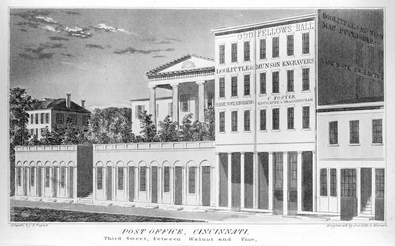 Cincinnati Postanesi, Üçüncü Cadde, 1841 by American School