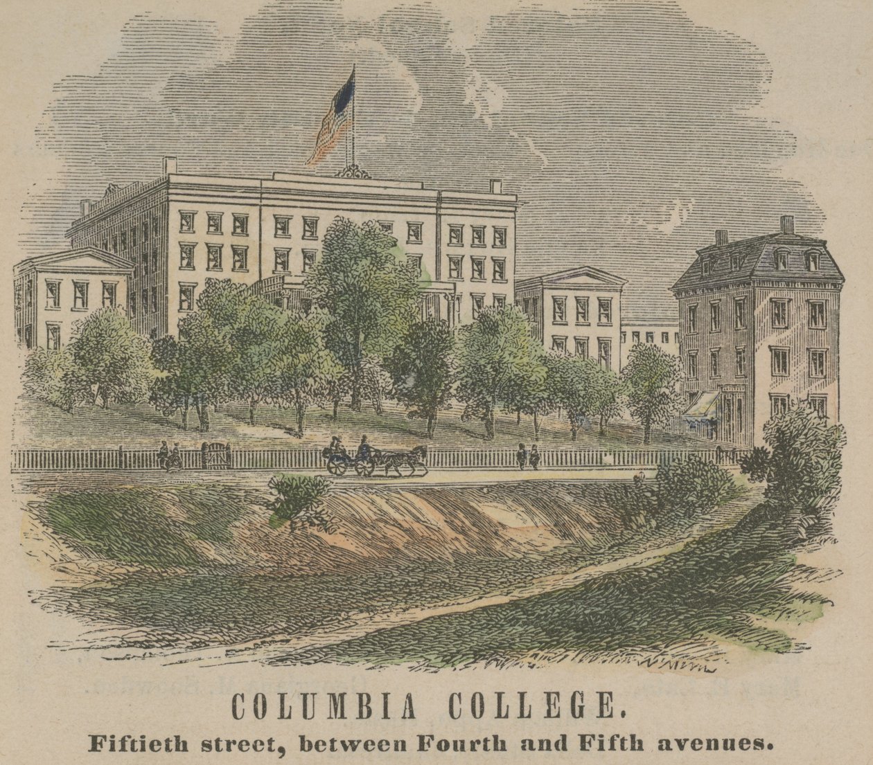 Columbia Koleji, Ellinci Cadde, Dördüncü ve Beşinci Caddeler arasında, 1865 by American School