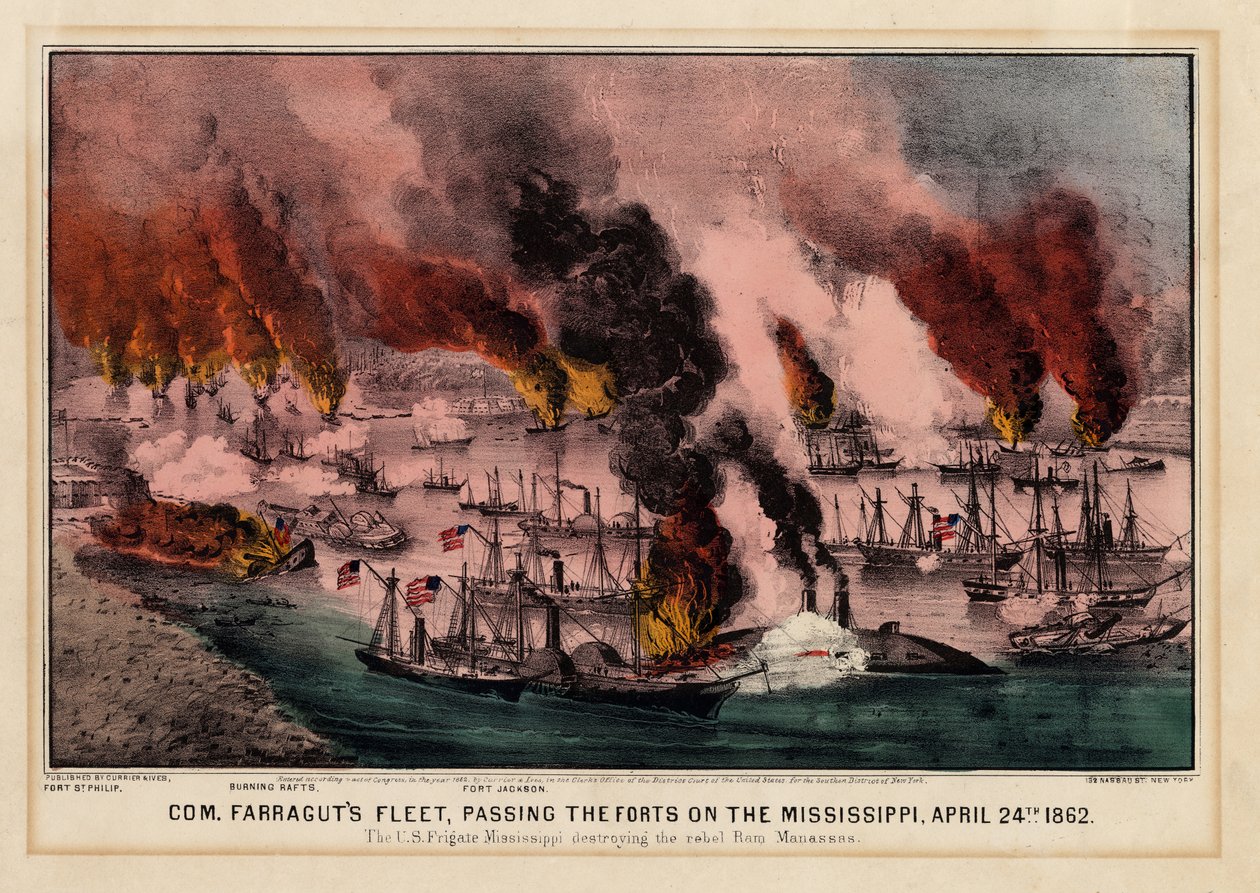 İletişim Farraguts filosu, Mississippi