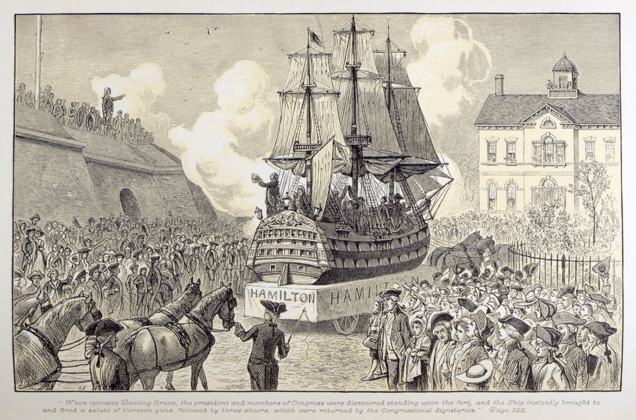 Kongre Geçit Töreni ve Kutlama, c.1790 by American School