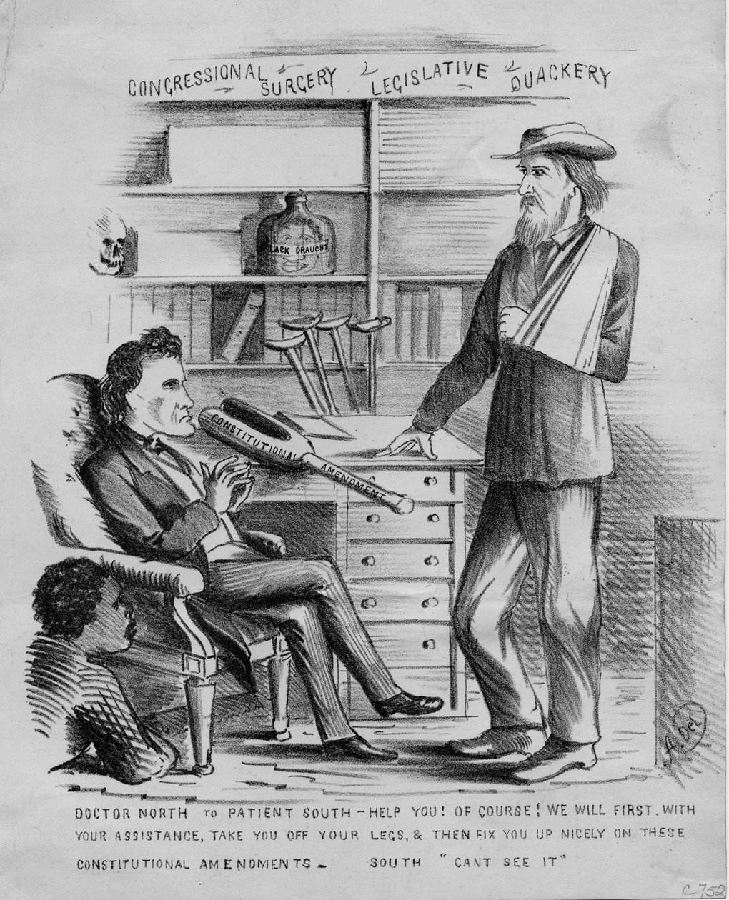Kongre cerrahisi: yasama şarlatanlığı, c.1866 by American School